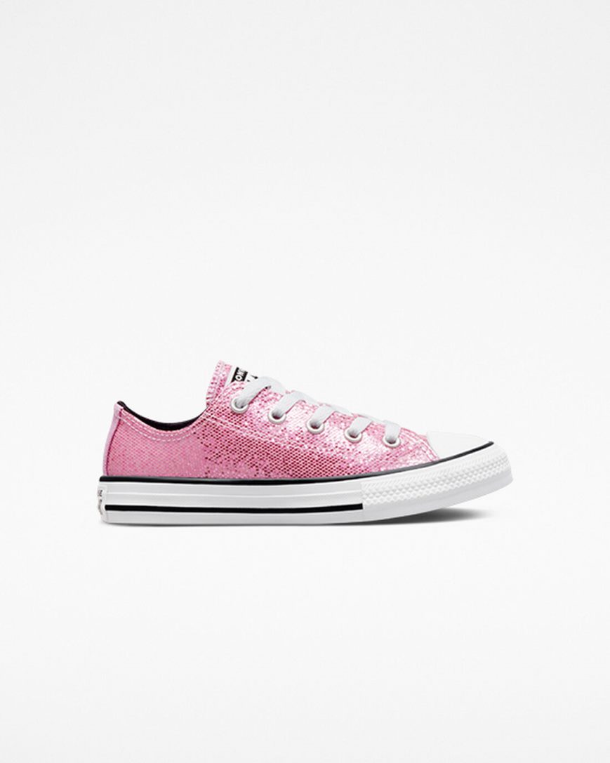 Tenisi Fete Converse Chuck Taylor All Star Glitter Roz Negrii | RO CZJD0367